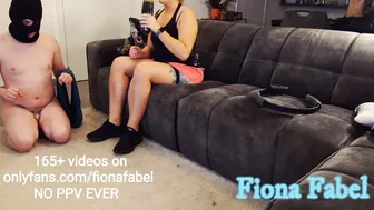 Mistress Fiona post workout sweat worship (real chastity life)